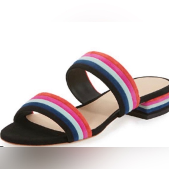 Loeffler Randall Multicolor Striped Sandals - Picture 1 of 5